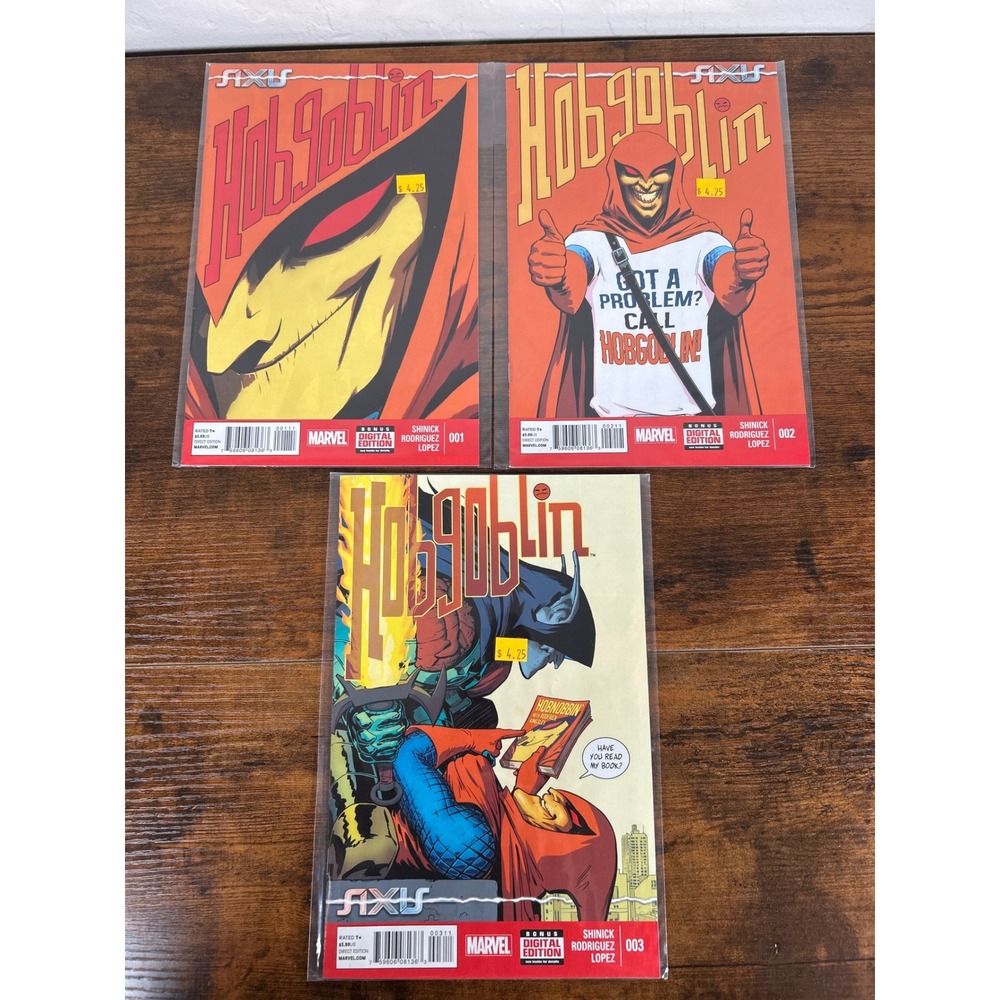 Marvel AXIS Hobgoblin 1 2 3 Comic Book Set 2014 Roderick Kingsley Spider-Man Lot